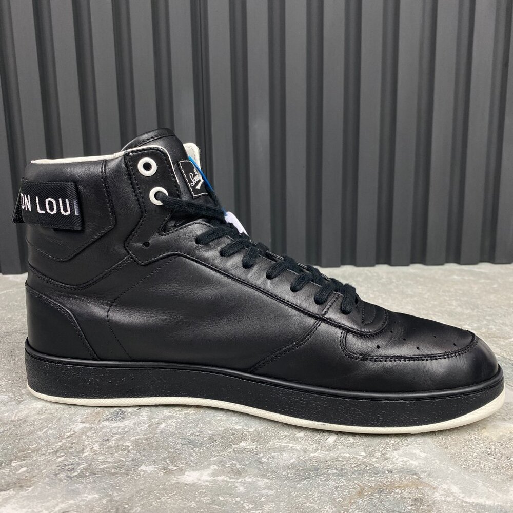 Louis Vuitton Rivoli High Top Sneakers Black Leather 7.5 LV or 8.5 US 41.5 EUR - Picture 7 of 16